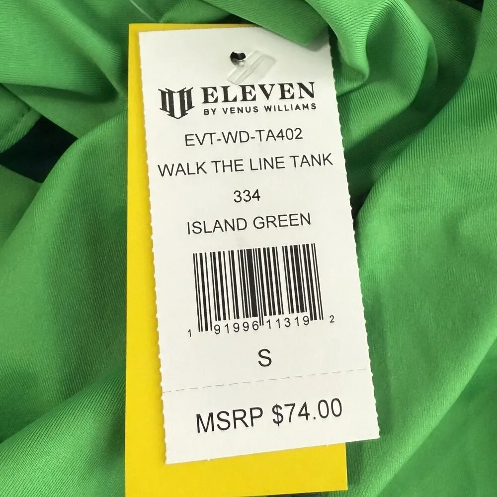 EleVen by Venus Williams Top Women’s Island Green Walk the Line Tank Small - Picture 6 of 10